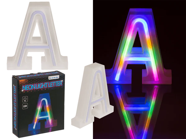 Neon-Leuchtbuchstabe, A, Höhe:16 cm,