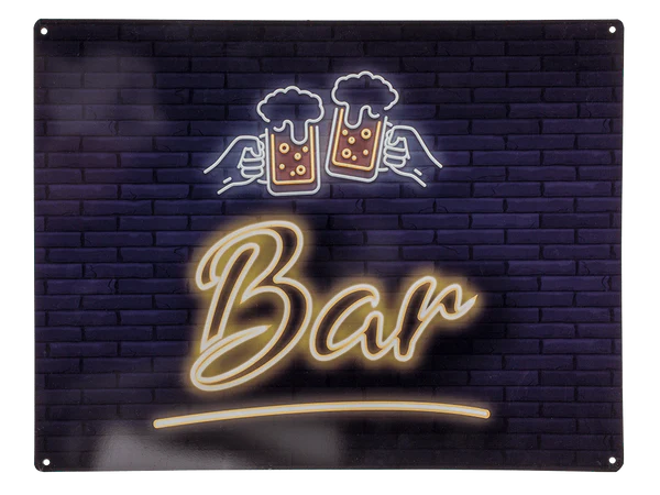 [OOTB-71/3343] Metall-Schild, Bar, ca. 30 x 40 cm