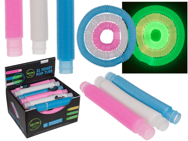 [OOTB-61/6666] XL Fidget Pop Tube, Glow in the dark, ca. 20 cm,