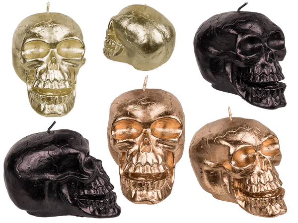 [OOTB-153317] Kerze, Totenkopf, ca. 12 x 7,5 x 8,5 cm,