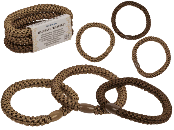 [OOTB-76/0445] Textil-Haarband/Armband, Natural,