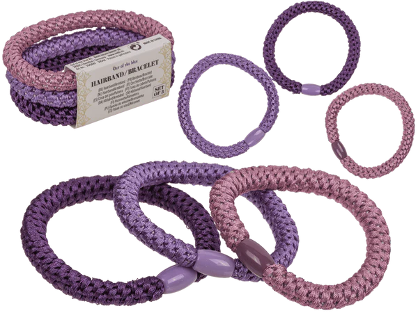[OOTB-76/0447] Textil-Haarband/Armband, Purple Shades,