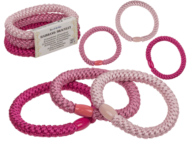 [OOTB-76/0448] Textil-Haarband/Armband, Pink Shades