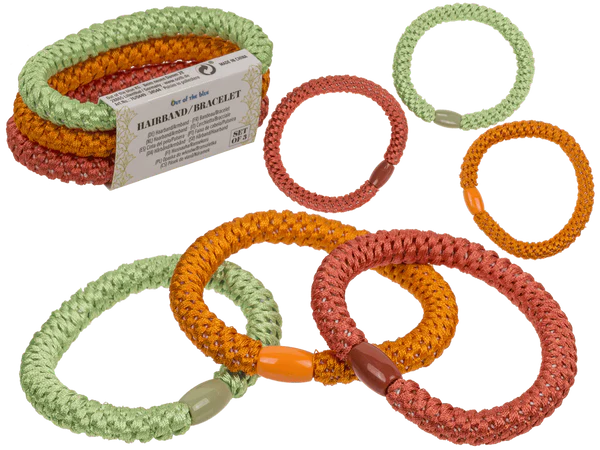 [OOTB-76/0449] Textil-Haarband/Armband, Colourful Mix
