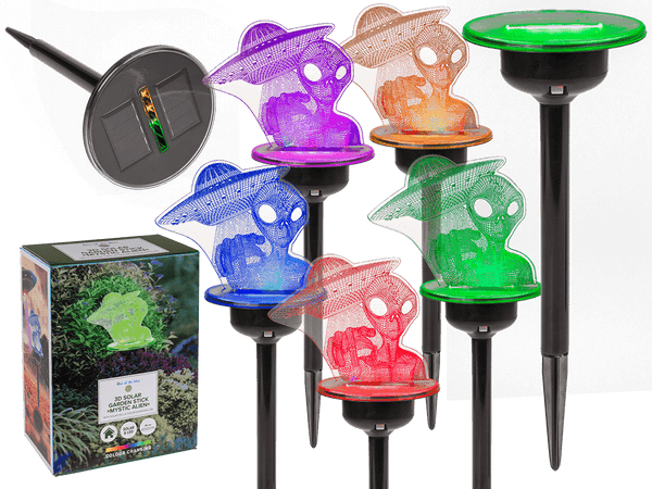 [OOTB-57/9867] 3D Solar Gartenstecker mit Farbwechsel-LED,