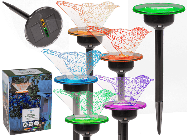 [OOTB-57/9868] 3D Solar Gartenstecker mit Farbwechsel-LED,