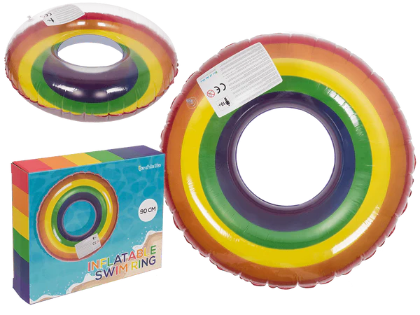 Aufblasbarer Schwimmring, Regenbogen,