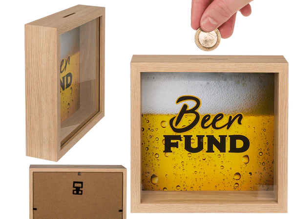 Holz-Spardose, Beer fund,
