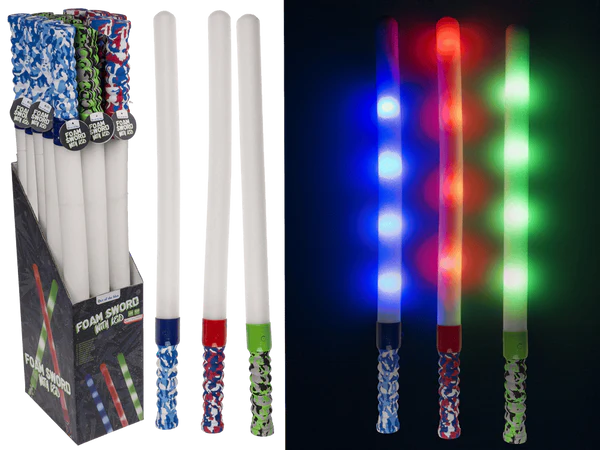 [OOTB-59/2229] Schaumstoffschwert mit LED, 66,5 cm.
