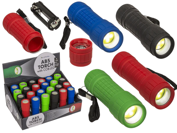 [OOTB-57/1221] ABS-Taschenlampe mit COB-LED, ca.10 cm,