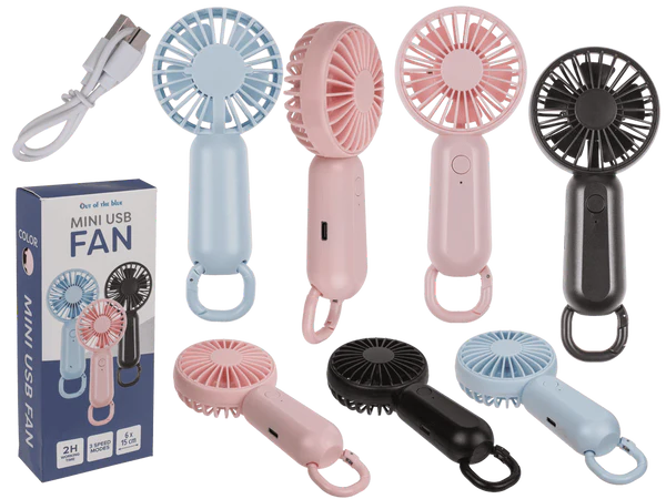 [OOTB-61/7047] Mini-USB-Ventilator, ca. 6 x 15 cm, 3 Farb. sort.,