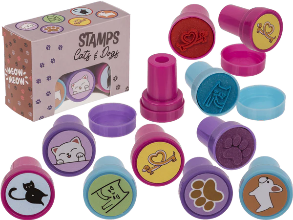 [OOTB-29/2763] Stempel, Katzen und Hunde, 2,5 cm,