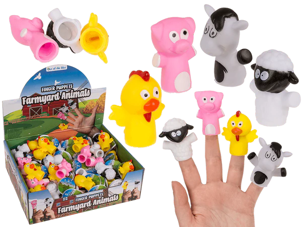 [OOTB-63/1087] Fingerpuppen, Hoftiere, 6-8 cm,