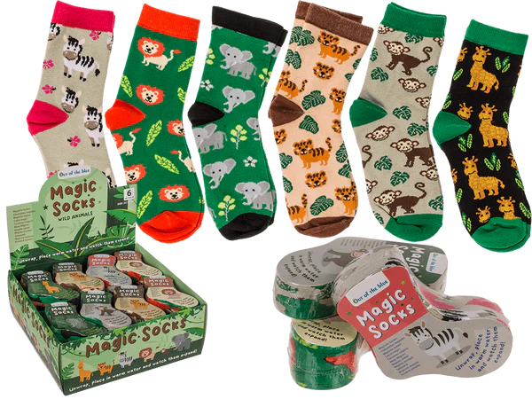 Magische Kindersocken, Wildtiere, 1 Paar,