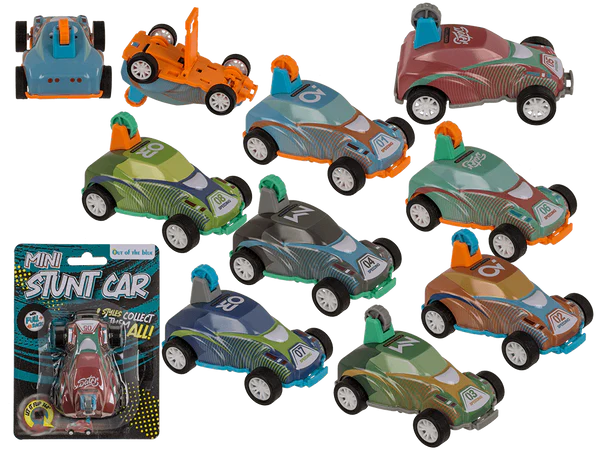 Mini-Stuntauto mit Rückziehmotor,  ca. 8 cm,