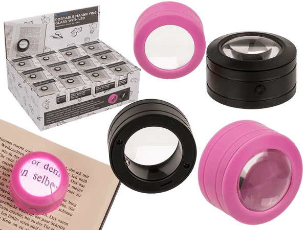 [OOTB-18/3959] Tragbare Lupe mit LED (inkl. 2 x CR1220 Batterien)