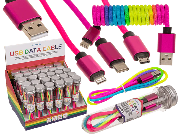 USB-Datenkabel für iPhone, Typ C & Micro sortiert,