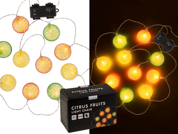 [OOTB-57/8076] Lichterkette, Früchte, mit 12 LED,