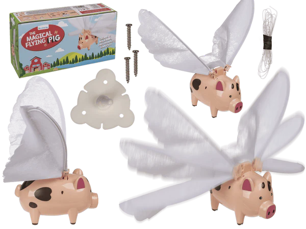 Fliegendes Schwein, 28,5 x 7 x 20 cm,
