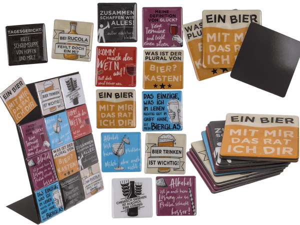 [OOTB-33/5971] Kühlschrank-Magnet, Bier und Trinksprüche,