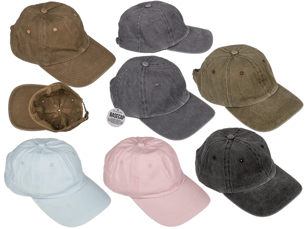 [OOTB-02/4038] Basecap, Washed Look, 6-farbig sortiert,