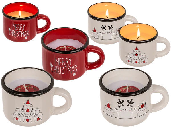Kerze in Dolomitetasse, Weihnachten,
