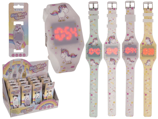 [OOTB-79/3306] Kinderarmbanduhr, Einhorn, mit LED Display,