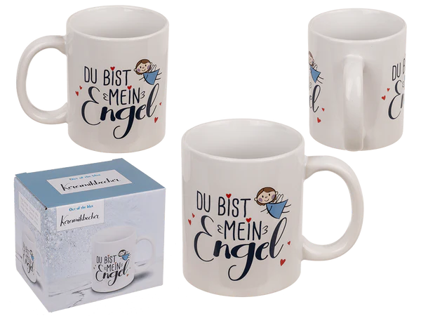 [OOTB-78/8424] Becher, Du bist mein Engel, 9 x 8 cm, 300  ml,