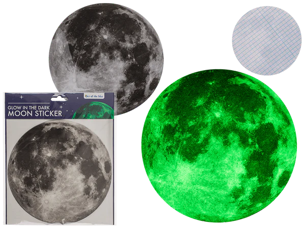 Leuchtender Mond-Sticker, Glow in the Dark,