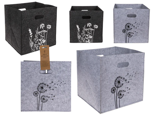 [OOTB-144470] Filz-Aufbewahrungsbox, Löwenzahn/Wildblumen,