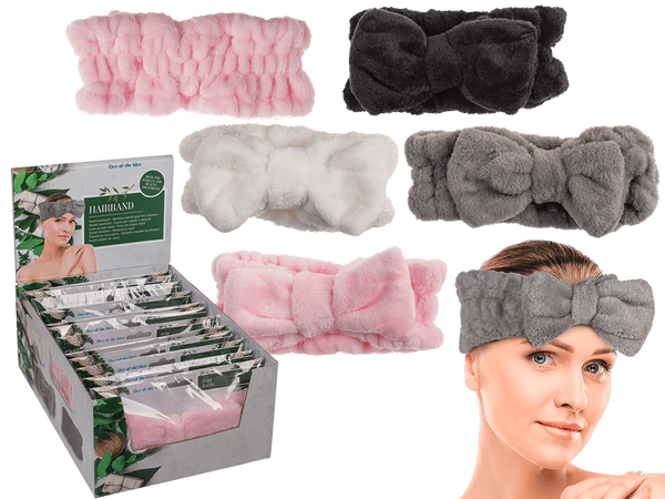 Textil-Haarband, Flauschige Schleife,