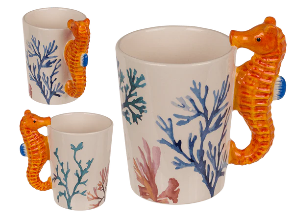 Becher,Seepferdchen,11 x 8,5 cm, 300 ml,