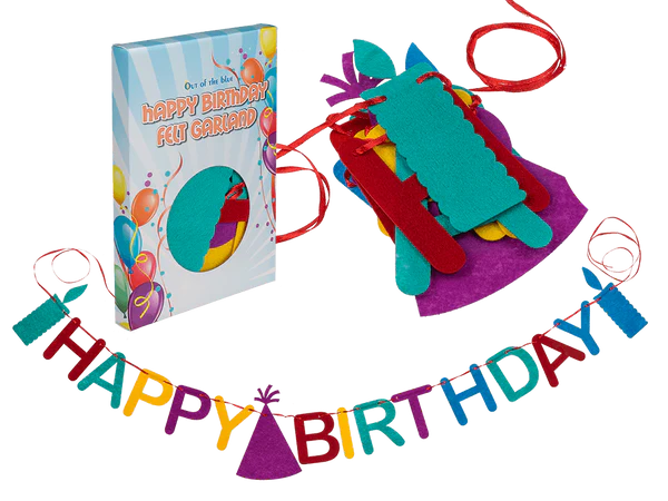 Filz-Girlande, Happy Birthday,