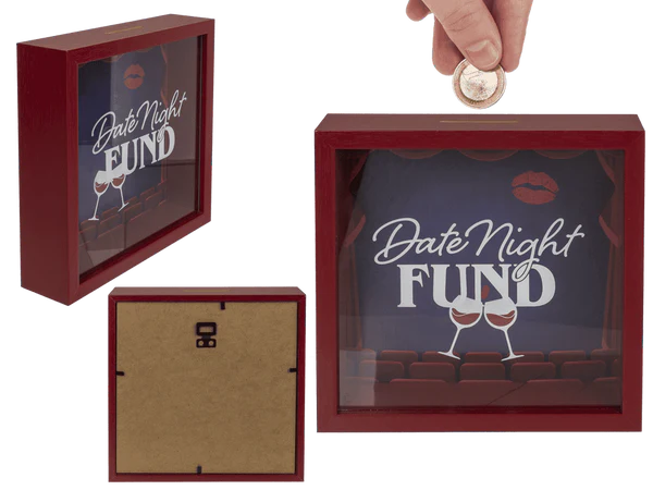 Holz-Spardose, Date Night Fund,