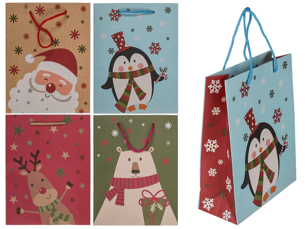 [OOTB-160128] Papier-Geschenktüte, Christmas Friends,
