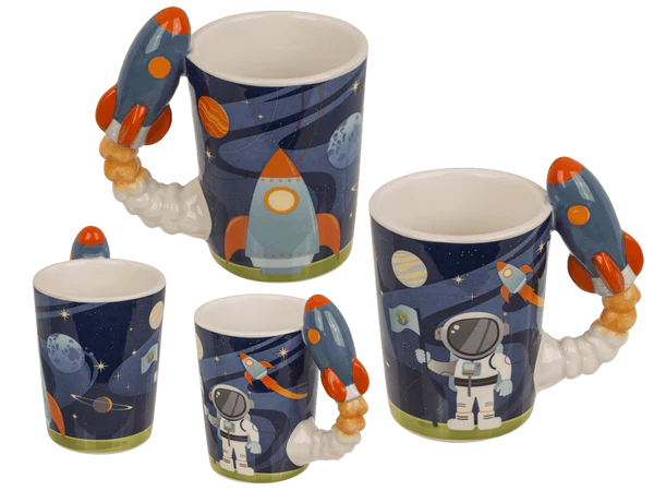 [OOTB-78/8430] Becher mit Raketengriff, Space, 13 x 13,5 cm,