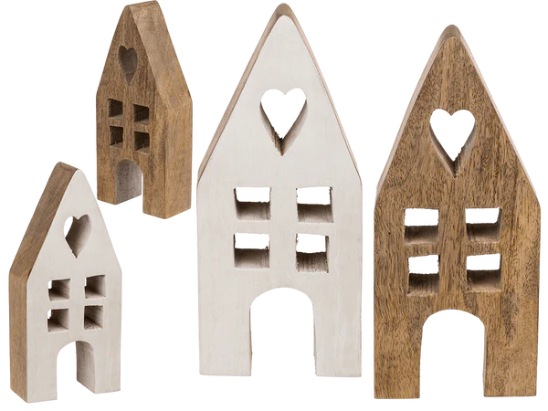 [OOTB-144480] Deko-Holz-Haus, 9 x 4 x 20 cm,