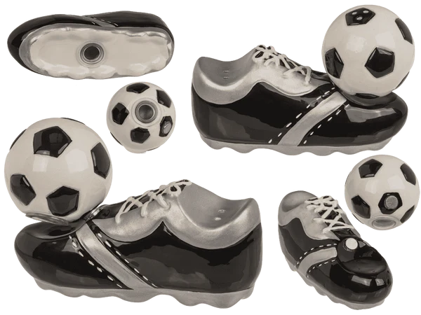 Salz- & Pfefferstreuer, Fußball & Schuh,