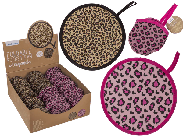 [OOTB-230217] Faltbarer Taschenfächer, Leopard,
