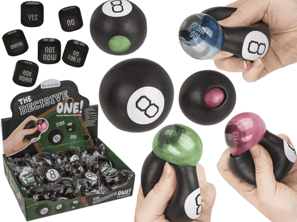 [OOTB-59/2273] Entscheidungs-Squeezeball, 8-Ball, 6,3 cm,