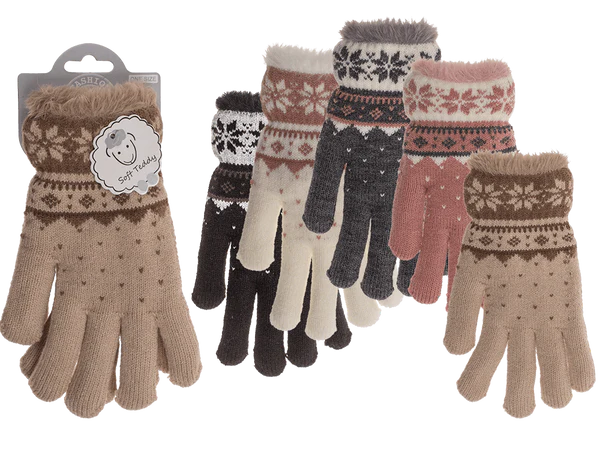 [OOTB-02/3090] Kuschel-Handschuhe, Snowfall,
