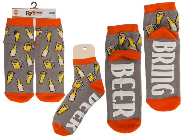 [OOTB-02/1418] Socken, mit ABS-Sohle, Bring Beer, Einheitsgröße,