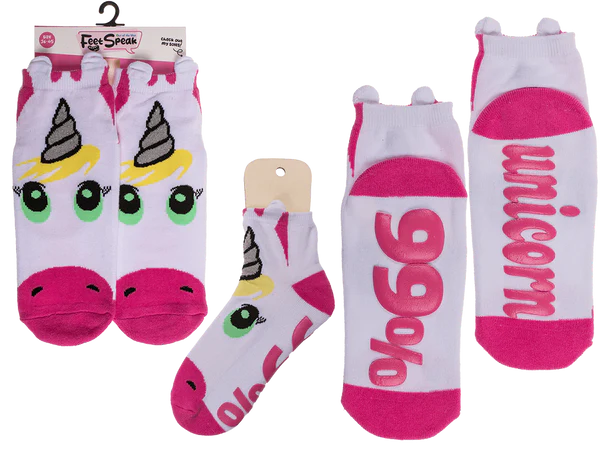 Socken, mit ABS-Sohle, 99% Unicorn, Einheitsgröße,