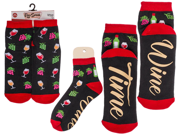 Socken, mit ABS-Sohle, Wine Time, Einheitsgröße,