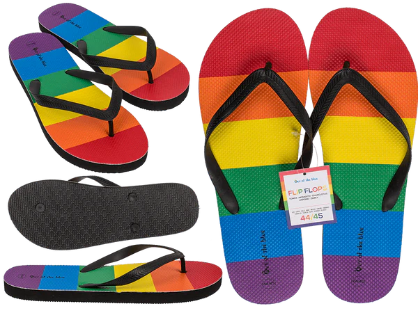[OOTB-10/5544] Flip Flops, Rainbow, Pride, Größe 44/45