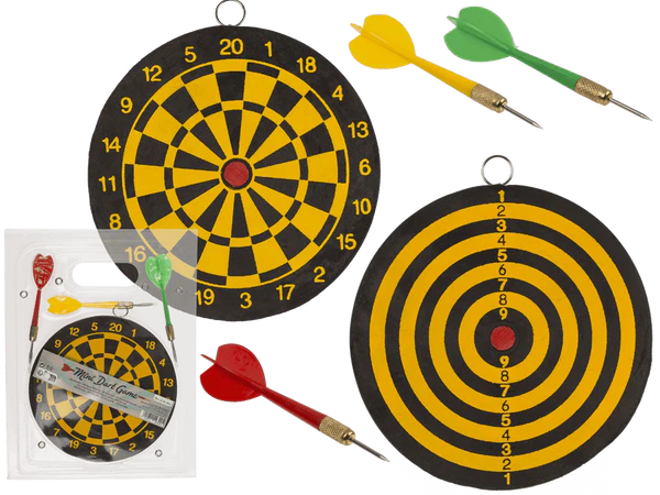 Mini-Dartspiel mit 3 Darts, D: 15 cm,
