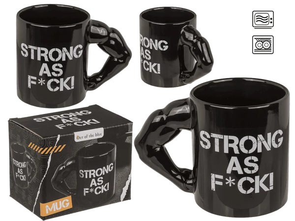 [OOTB-78/8462] Becher, Strong as F*CK, aus Steingut,