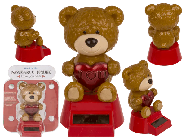 Bewegliche Figur, Love you-Bär ,mit Solarzelle,