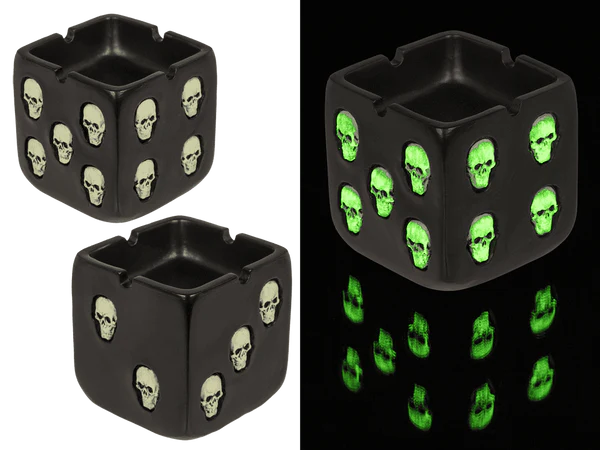 [OOTB-78/5798] Aschenbecher, Totenkopf, Glow in the Dark,
