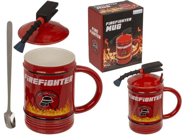 [OOTB-78/8428] Becher, Fire Fighter, mit Deckel und Löffel,